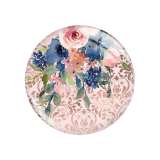 Painted metal 20mm snap buttons Flower Rose girl Print  charms