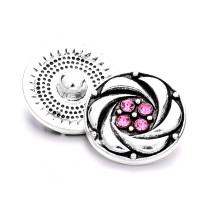 20MM flower rhinestone  design  Metal snap buttons