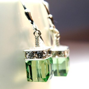 Square Diamond Crystal Earrings