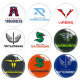 Painted metal 20mm snap buttons Team Sports Print  charms