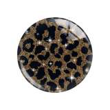 Painted metal 20mm snap buttons sunflower Leopard  pattern Print  charms