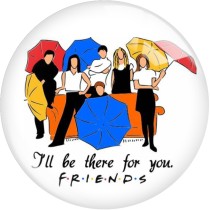 Painted metal 20mm snap buttons friends Print  charms