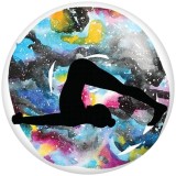 Painted metal 20mm snap buttons yoga Print   DIY jewelry