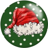 Painted metal 20mm snap buttons Christmas Snowman Flower  pattern Print