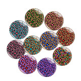 Painted metal 20mm snap buttons Leopard pattern Print  charms