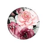 Painted metal 20mm snap buttons Flower Rose girl Print  charms