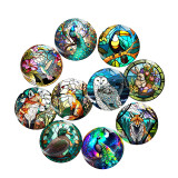 Painted metal 20mm snap buttons animal Print  charms
