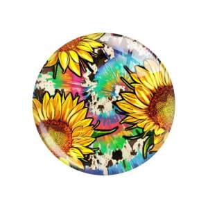 Painted metal 20mm snap buttons sunflower Flower pattern  Print  charms