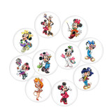 Painted metal 20mm snap buttons Cartoon anime Print  charms