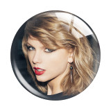 Painted metal 20mm snap buttons Taylor Swift Print  charms