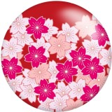 Painted metal 20mm snap buttons Flower  pattern  Print   DIY jewelry