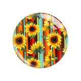 Painted metal 20mm snap buttons sunflower Flower pattern  Print  charms