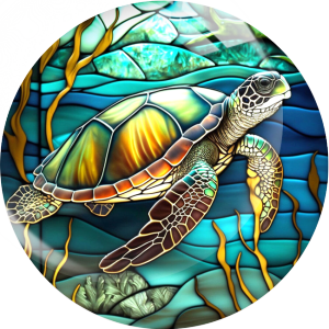20MM marine organism Print glass snap button charms