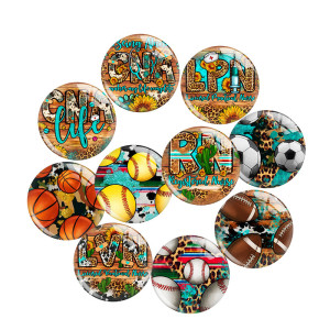 Painted metal 20mm snap buttons love love Nurse Basketball Volleyball Sports Print  charms