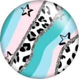 Painted metal 20mm snap buttons love color  Leopard  pattern Print  charms