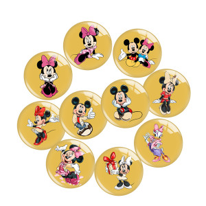 Painted metal 20mm snap buttons Cartoon anime Print  charms