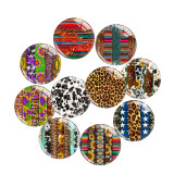 Painted metal 20mm snap buttons sunflower  Leopard pattern Print  charms
