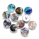 Painted metal 20mm snap buttons pattern Print   DIY jewelry