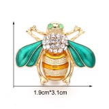 20MM Gold Bee Drip Oil  rhinestone  design  Metal snap buttons