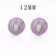 12MM love  wing snap silver plated  interchangable snaps jewelry