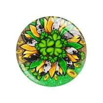 Painted metal 20mm snap buttons sunflower Cartoon Dwarf pattern Print  charms
