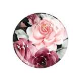 Painted metal 20mm snap buttons Flower Rose girl Print  charms
