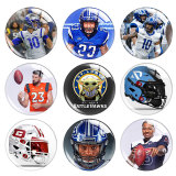 Painted metal 20mm snap buttons Team Sports Print  charms