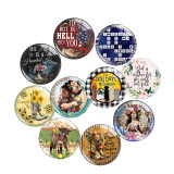 Painted metal 20mm snap buttons belief Print  charms
