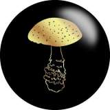 Painted metal 20mm snap buttons mushroom  Print