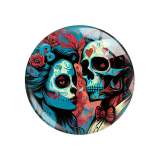 Painted metal 20mm snap buttons Halloween skull girl pattern Print  charms