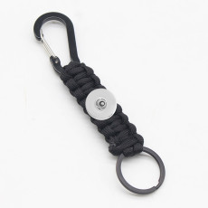 Outdoor survival climbing key chain Umbrella rope woven key chain Umbrella rope pendant Keychain Umbrella rope key chain fit 18&20MM snap buttom jewelry