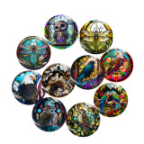 20MM animal Print glass snap button charms