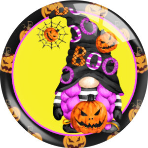 20MM Halloween Print glass snap button charms