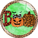 20MM Halloween Print glass snap button charms