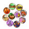 20MM Halloween Print glass snap button charms