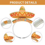 6pcs/lot Mexico Theme Party Children's Headband Decoration Supplies Carnival Paper Headband Photo Prop