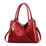 Soft leather stylish and minimalist large capacity handbag