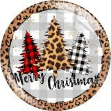 20MM Christmas Print glass snap button charms