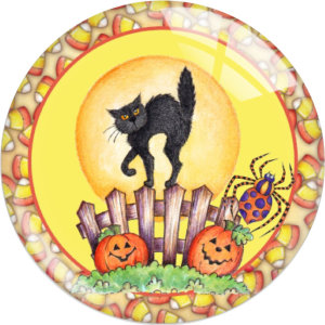 20MM Halloween Print glass snap button charms