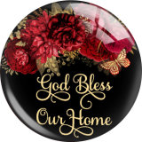 20MM  Holiday glass snap button charms