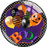 20MM Halloween Print glass snap button charms