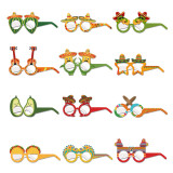 12pcs/lot Mexico Paper Glasses Mexico Party Decoration Birthday Photography Funny Props Glasses Set