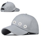 5 button cotton baseball cap horsetail cap fit 20MM Snaps button jewelry wholesale