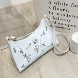 Embroidered Underarm Bag Single Shoulder Bag Fashionable and Simple Hobo Underarm Bag fit 20MM Snaps button jewelry wholesale