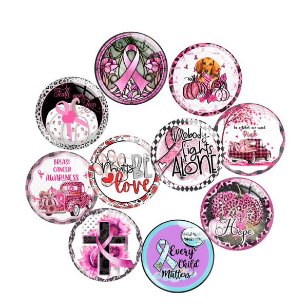 20MM faith glass snap button charms