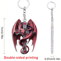 Dragon Halloween cross Double sided Printed  Acrylic keychain