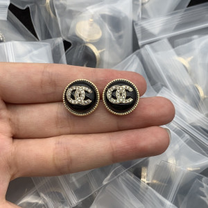 Disc Gold Plated Diamond Earrings