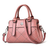 Large Capacity Simple Casual Handbag Soft Leather Diagonal Straddle Bag fit 20MM Snaps button jewelry wholesale