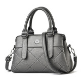 Large Capacity Simple Casual Handbag Soft Leather Diagonal Straddle Bag fit 20MM Snaps button jewelry wholesale