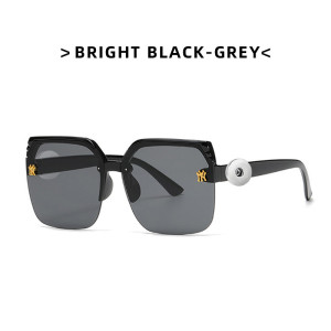 Fashion Polygonal Frameless Sunglasses Ocean Glasses fit 20MM Snaps button jewelry wholesale